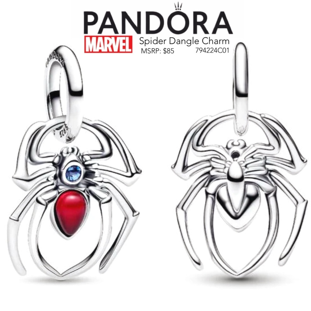PANDORA Marvel Spider Dangle Charm w/box